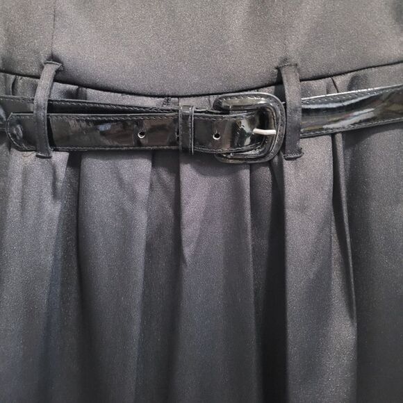 Black Structured Belted Dress  - Picture 4 of 5